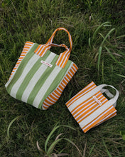 Load image into Gallery viewer, Dos Ombré  - Big Bengali Bag 008 | Sunshine Lime Stripe