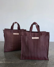 Load image into Gallery viewer, Dos Ombré  - Bengali Bag 073 | Choc Pinstripe