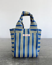 Load image into Gallery viewer, Dos Ombré  - Bengali Shoulder Bag blue &amp; yellow stripe.