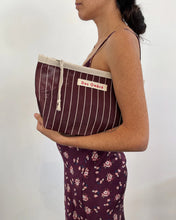 Load image into Gallery viewer, Dos Ombré  - Bengali Clutch | 008 - Choc Pinstripe