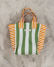 Load image into Gallery viewer, Dos Ombré  - Big Bengali Bag 008 | Sunshine Lime Stripe