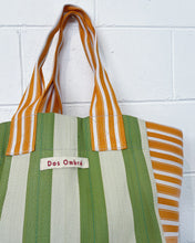 Load image into Gallery viewer, Dos Ombré  - Big Bengali Bag 008 | Sunshine Lime Stripe